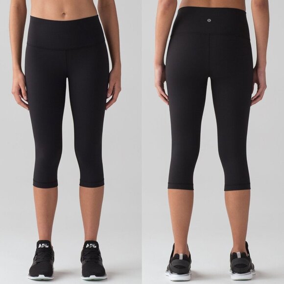 Lululemon Wunder Under Hi-Rise 1/2 Tight Full-On Luxtreme 17" Black 3068 - Picture 1 of 8
